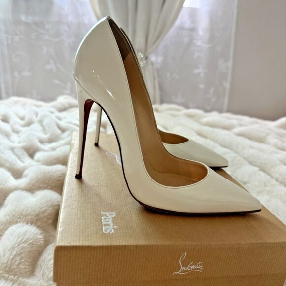 Christian Louboutin So Kate 120mm Size 36 White Patent Leather - Picture 2 of 8